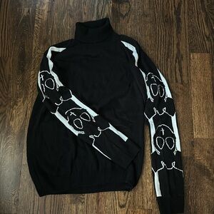 Butnot street couture wool blend turtleneck sweater WWI gas mask L